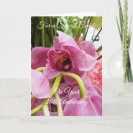 Orchideeën 20th Wedding Jubileum Kaart