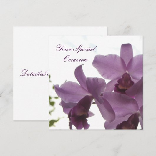 Orchideeën 2 All-Occasion Invites Kaart (Voorkant / Achterkant)