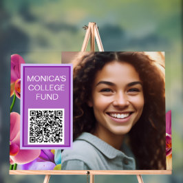 Orchideeën Aangepaste QR-code bord