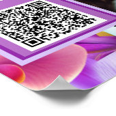 Orchideeën Aangepaste QR Code Poster Bord (Hoek)