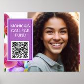 Orchideeën Aangepaste QR Code Poster Bord (Voorkant)