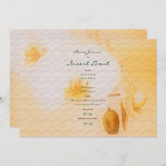 Orchideeën - aanpasbaar kaart (Voorkant / Achterkant)