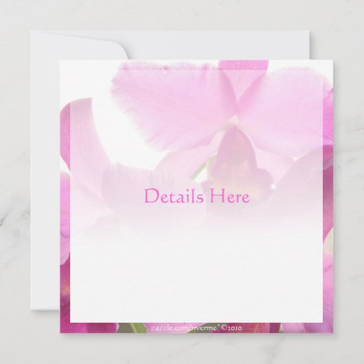 Orchideeën All-Occasion Invites/ Kaart (Achterkant)