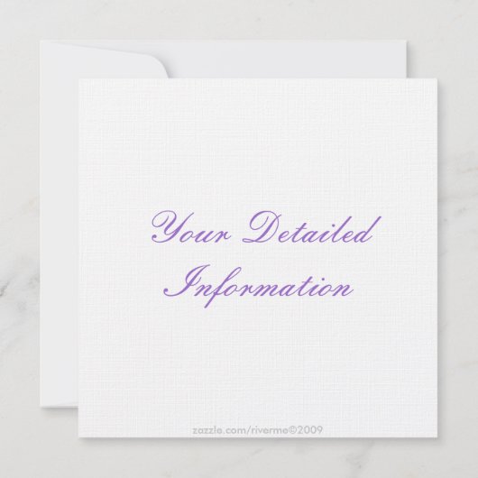 Orchideeën/All-Occasion Personalized Invites Kaart (Achterkant)