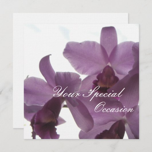 Orchideeën/All-Occasion Personalized Invites Kaart (Voorkant / Achterkant)