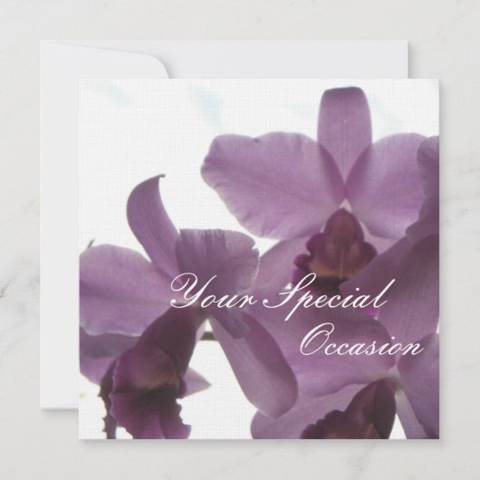 Orchideeën/All-Occasion Personalized Invites Kaart (Voorkant)