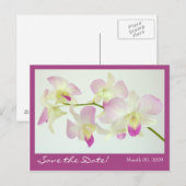 Orchideeën Ansichtkaart, Bewaar de datum! Aankondigingskaart (Voorkant / Achterkant)