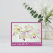 Orchideeën Ansichtkaart, Bewaar de datum! Aankondigingskaart (Staand voorkant)