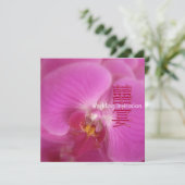 Orchideeën Banquet / Oriental Chinese Wedding Invi Kaart (Staand voorkant)