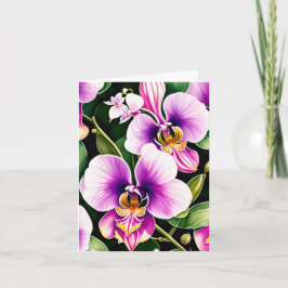 Orchideeën bedankt notitiekaartje