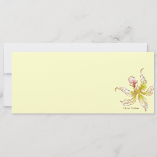  Orchideeën Bewaar de datum Bruiloft Kaart (Achterkant)