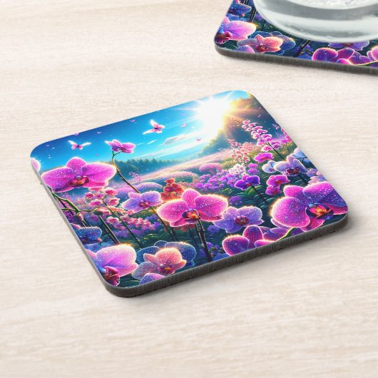 Orchideeën Bier Onderzetter (Linkerzijde)