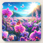 Orchideeën Bier Onderzetter (Voorkant)