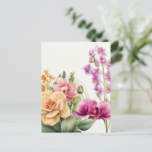 Orchideeën Blast Briefkaart (Staand voorkant)