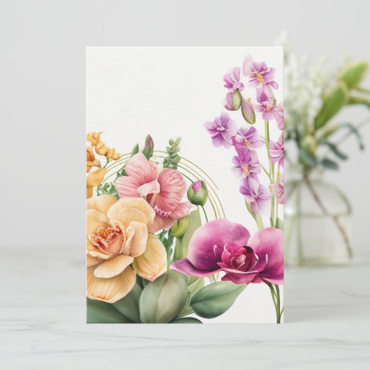 Orchideeën Blast Kaart (Staand voorkant)