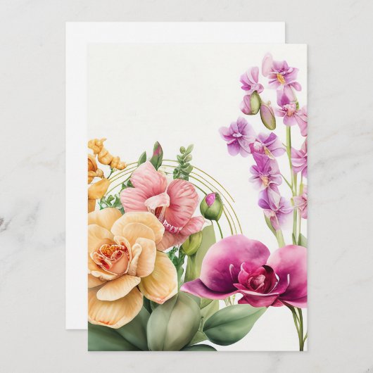 Orchideeën Blast Kaart (Voorkant / Achterkant)