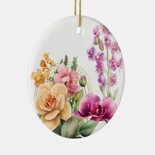 Orchideeën Blast Keramisch Ornament (Rechts)