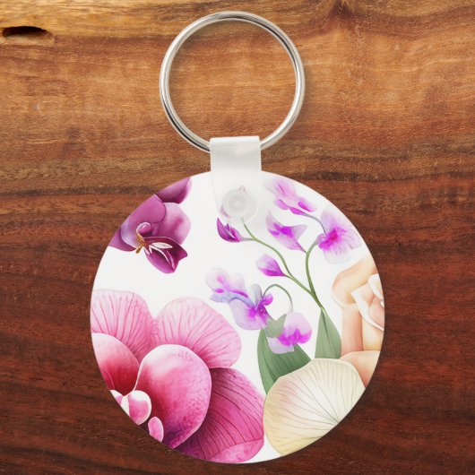 Orchideeën Blast  Sleutelhanger (Achterkant)