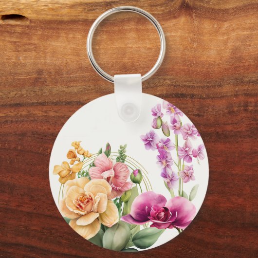 Orchideeën Blast Sleutelhanger (Voorkant)