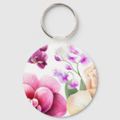 Orchideeën Blast Sleutelhanger (Achterkant)