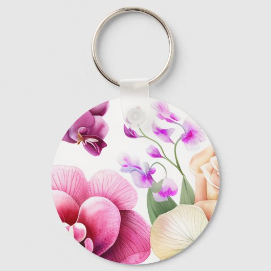 Orchideeën Blast Sleutelhanger (Achterkant)