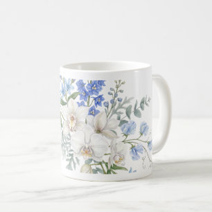 Orchideeën Bloemboeket, Aquarel Bloemen Koffiemok