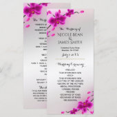 Orchideeën Bloemen Elegant Bloem Bruiloftsprogramm Programmakaart (Voorkant / Achterkant)