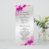 Orchideeën Bloemen Elegant Bloem Bruiloftsprogramm Programmakaart (Staand voorkant)