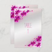Orchideeën Bloemen Elegant Bloemstuk Bruiloft Tafe Kaart (Voorkant / Achterkant)