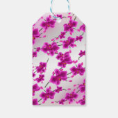 Orchideeën Bloemen Elegante Bloemige Bruiloft Cadeaulabel (Achterkant)