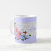 Orchideeën bloemen gepersonaliseerde Mug Koffiemok (Voorkant links)