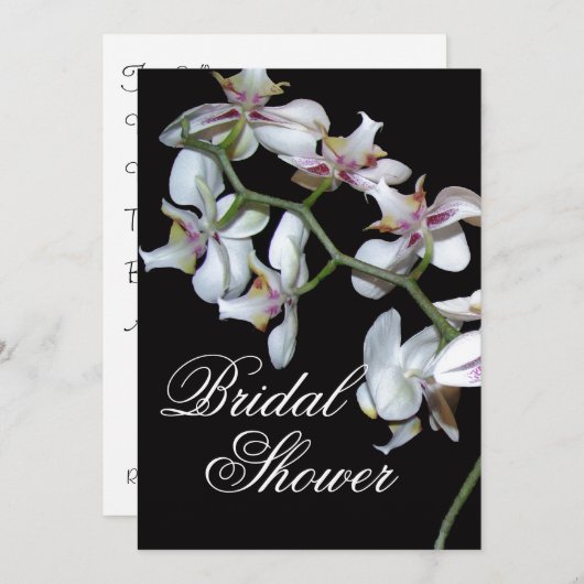 Orchideeën Bridal Shower Uitnodiging (Voorkant / Achterkant)