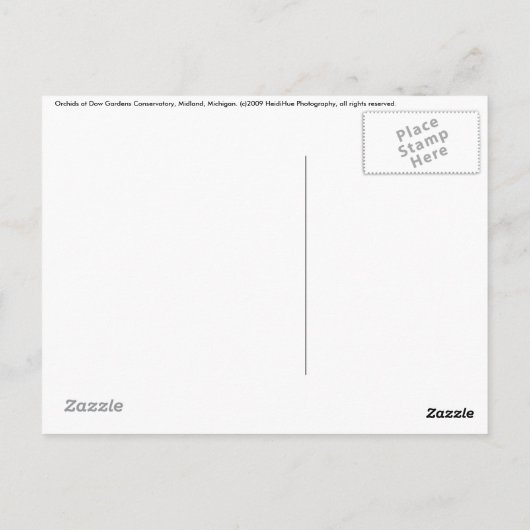 Orchideeën Briefkaart (Achterkant)