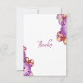 Orchideeën bruiloft bedankkaart (Voorkant)