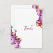 Orchideeën bruiloft bedankkaart (Voorkant / Achterkant)