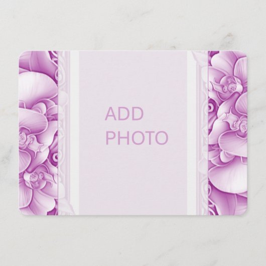 Orchideeën bruiloft  foto QR behuizing Kaarten (Voorkant)