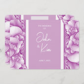 Orchideeën bruiloft  foto uitnodiging (Voorkant / Achterkant)