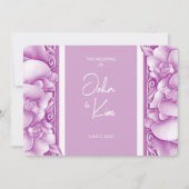 Orchideeën bruiloft  foto uitnodiging (Voorkant)