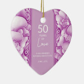 Orchideeën bruiloft Jubileum Foto Ornament (Rechts)