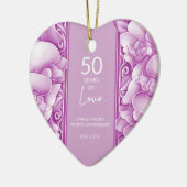 Orchideeën bruiloft Jubileum Foto Ornament (Links)