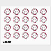 Orchideeën Bruiloft Ronde Sticker (Vel)