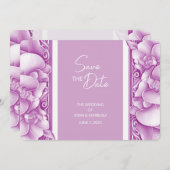 Orchideeën Bruiloft Sierlijk Save The Date Foto Ka (Voorkant / Achterkant)