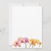 Orchideeën Bruilofts Uitnodiging (Achterkant)