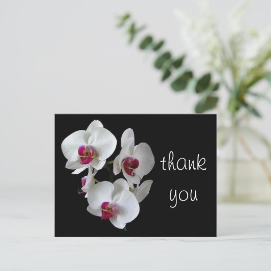 Orchideeën: Dank je wel! Briefkaart (Staand voorkant)