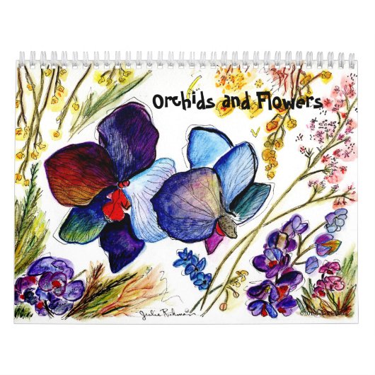 Orchideeën en andere bloemen kalender (Hoes)
