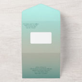 Orchideeën en Boho Arch op het strand bruiloft All In One Uitnodiging (Buitenkant)