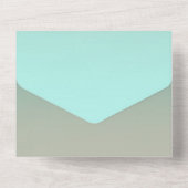 Orchideeën en Boho Arch op het strand bruiloft All In One Uitnodiging (Achterkant)