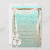 Orchideeën en Boho Arch op het strand bruiloft Kaart (Voorkant)