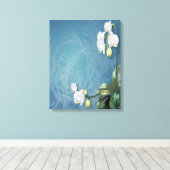 Orchideeën en Ferns Canvas Afdruk (Insitu (Houten vloer))