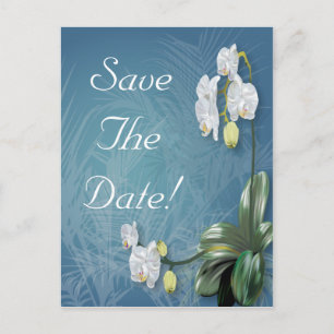 Orchideeën en Ferns Wedding Svae The Date Aankondigingskaart